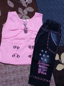 Jeans Top For Baby Girl