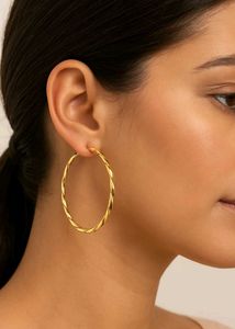 Gold Hoop Earrings Pack Of 2