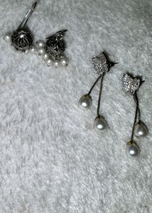 Set Of 2 Earings (Oxidised And Butterfly Earring)