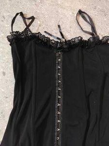 Black lace corset top