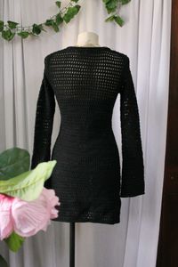 Black Knit Mini Dress