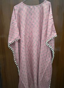 Pink Floral Kaftan Dress