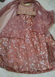 🤎 Brown Crop Top Lehenga choli🔥ethnic set
