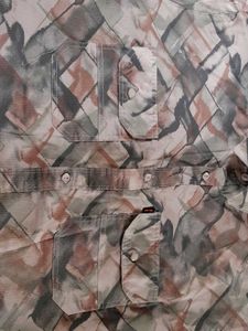 Abstract Pattern Corduroy Shirt