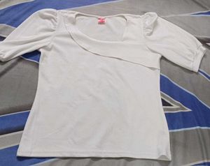 White Casual Top