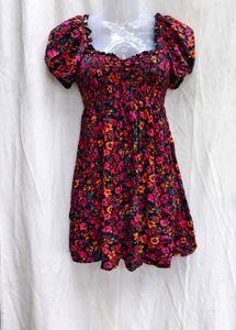 8210. Floral Print Mini Dress