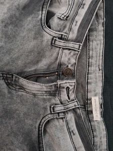 Gray Wash Denim Jeans