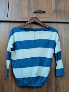 Striped Boat Neck Top