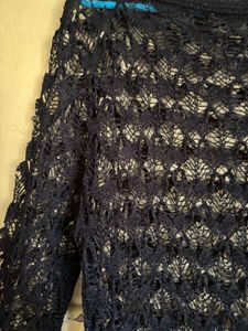 Black Lace Long Sleeve Top
