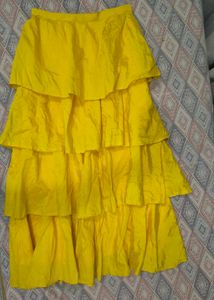 Yellow Embroidered Lehenga Choli Set