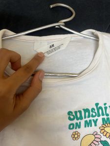 white h&amp;m  crop top