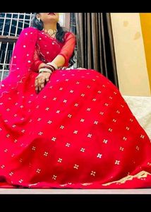 Pink Lengha With Cancan