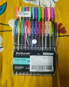 24 Neon Color Gel Pens