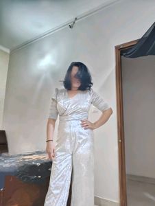 Elegant Silver Jumpsuit