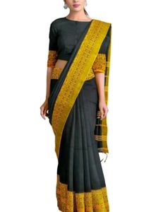 94)Begumpuri Saree Black Brown
