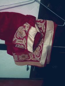 Pink Embroidered Sari