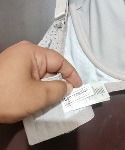 Grey Polka Dots Bra For 46 DD Bust