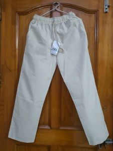 Stylish Off White Cotton Trousers