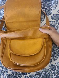 Vintage Leather Saddle Bag