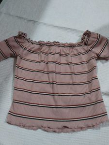 Striped Off-Shoulder Top
