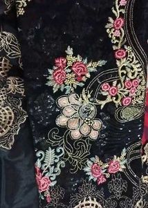 Black Floral Embroidered Pakistani Kurta Set