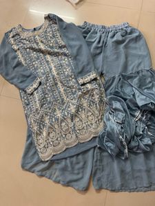 sky blue colour garara