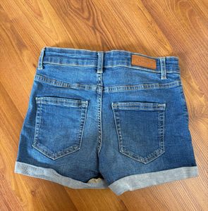 Denim Button-Fly Shorts Size XS