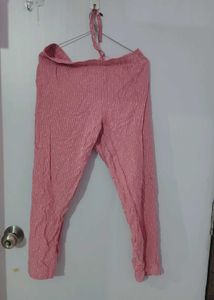 Pink Striped Leggings