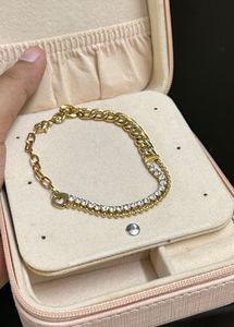 Gold &amp; Rhinestone Bracelet