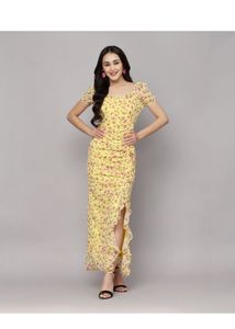 Floral Bodycon Maxi Dress