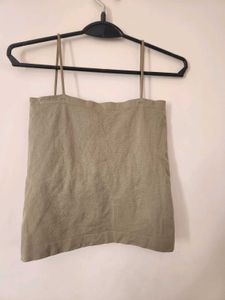 Khakhi Padded Tank Top