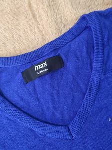 Blue V-Neck Sweater