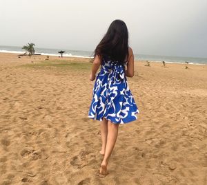 Blue &amp; White Print Sundress