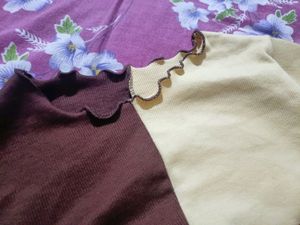 New Quadcolour Crop Top With Drawstring