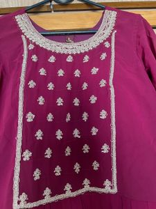 Beautiful Royal Pink Heavy Work Gown