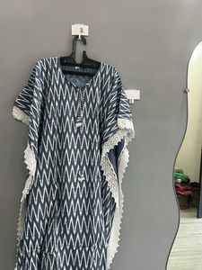 Stylish Blue Kaftan Kurta (M)