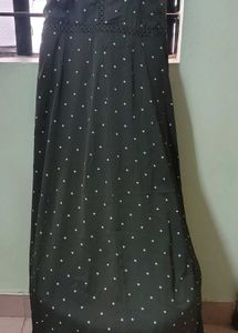 Olive Green Polka Dot Dress