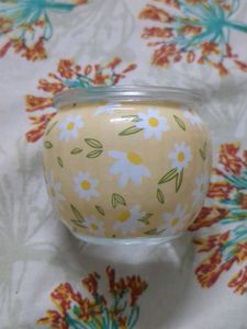 Beautiful Floral Glass Jar