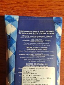 Bath &amp; Body Works Gingham Lotion