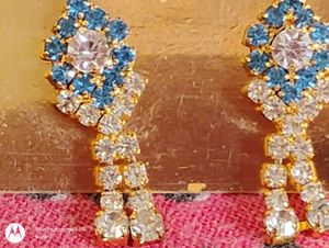 Blue Stoned Earrings