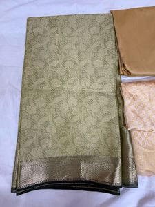 Festive Olive Banarasi Suit