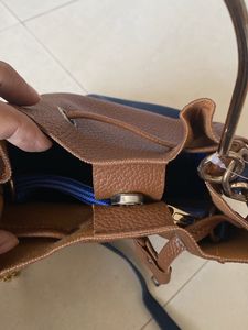 Stylish Color Block Bucket Bag