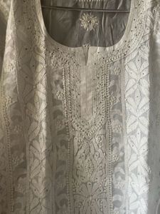 Never Used Lucknowi Kurti With Applique