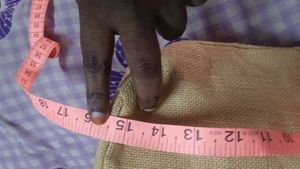 Embroidered Jute Tote Bag