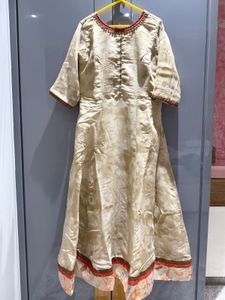 Elegant Beige Anarkali Dress
