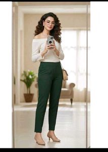 H& M Green Slim Fit Trousers