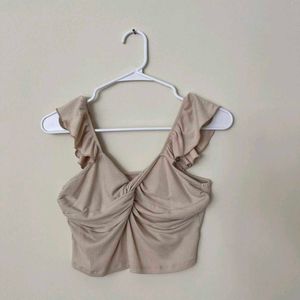 Ribbon Ribbed Crop Top