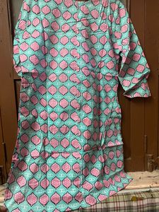 Printed Beautiful Short Cotton Kurti ,3/4 Sleeves