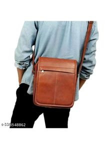 Stylish Men&#39;s Leather Sling Bag/ Cross Bag