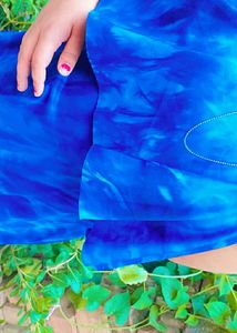 Blue Midi Dress For Girls